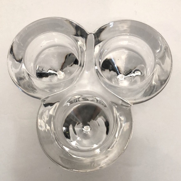 PartyLite Accents Partylite 3 Thick Inverted Cone Shaped Glass